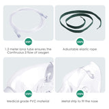 Agooteam masque oxygène PVC médical sans latex et sans odeur.