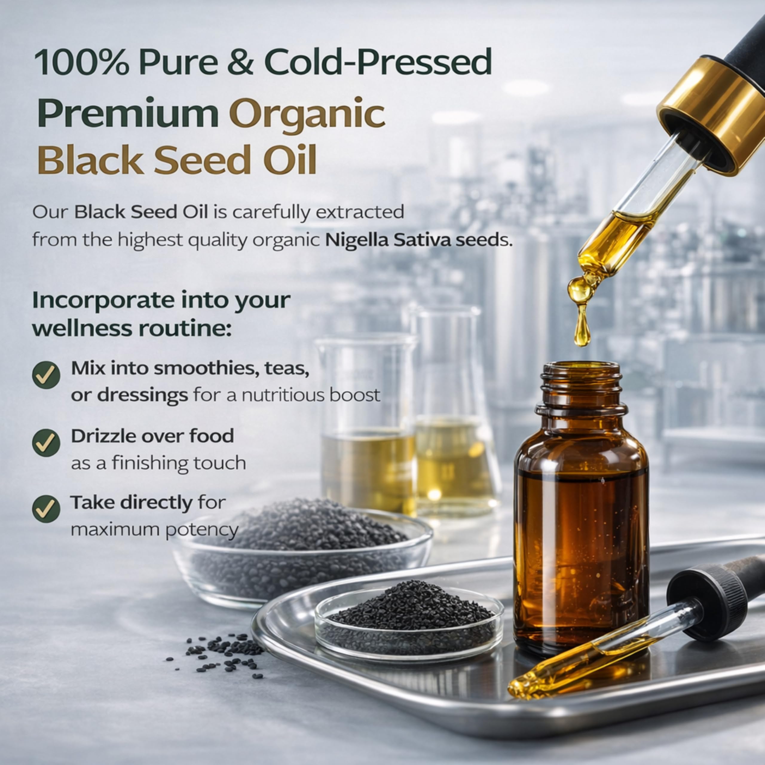 Usage quotidien avec Agro Mantra huile noire de cumin dans les plats.