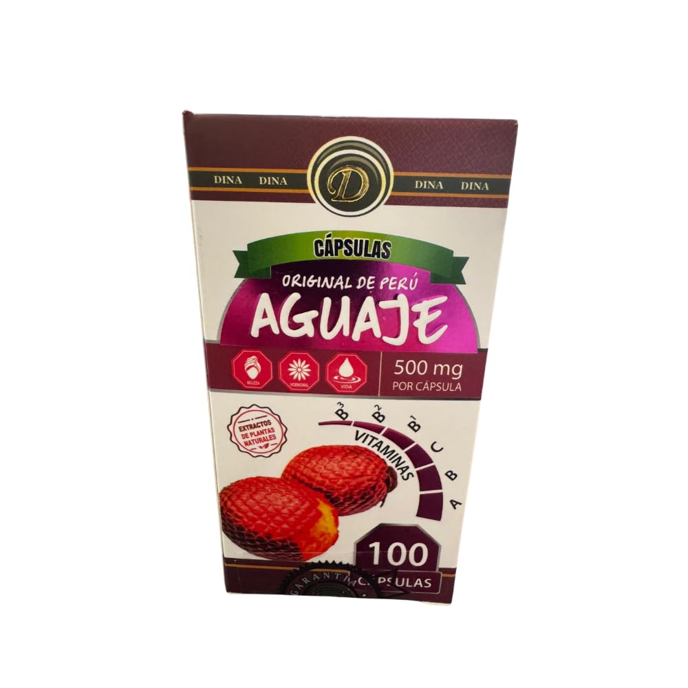 Aguaje del Peru avec vitamines B1/B6/B12/A/C pour le bien-être.
