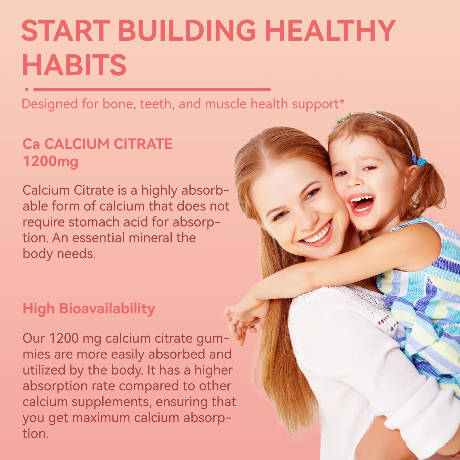 Gommes Agumoon calcium citrate, texture douce et facile à mâcher.