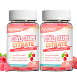 Agumoon Calcium Citrate Gummies goût framboise, boîte prête à l’emploi pour le quotidien.