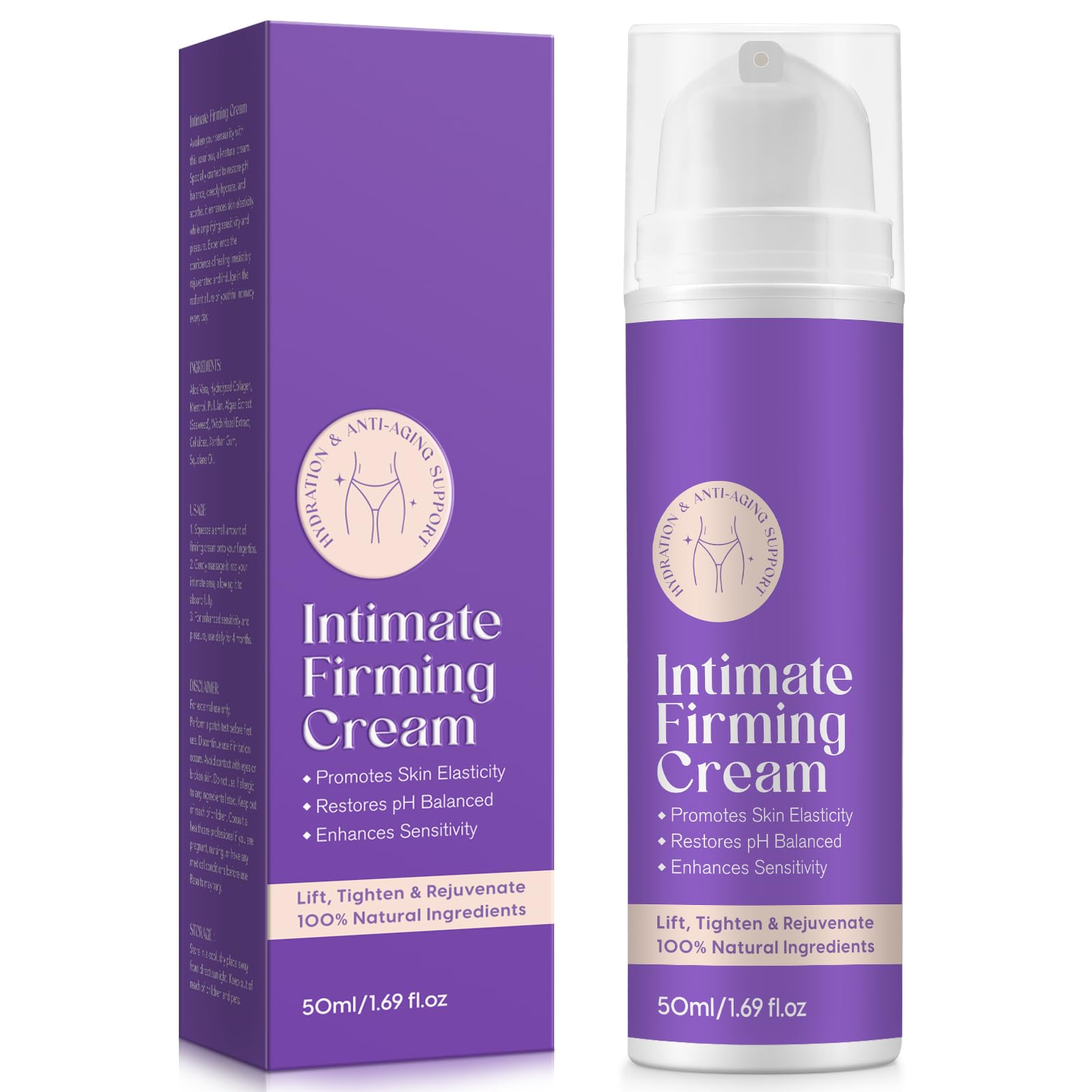 AH-8 Crème Firmeante Cou, bouteille 50 ml, hydratation durable.