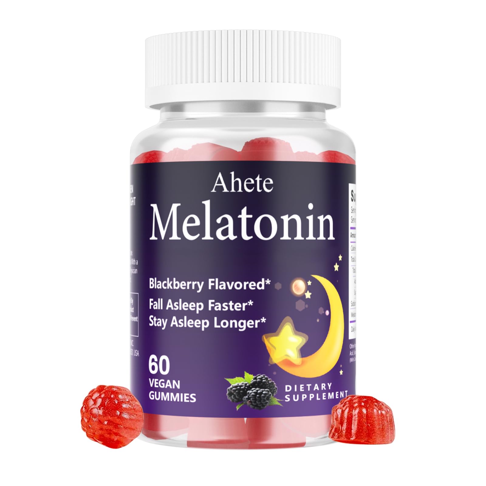 Gommes Ahete mélatonine framboise pour favoriser l’endormissement et une nuit paisible