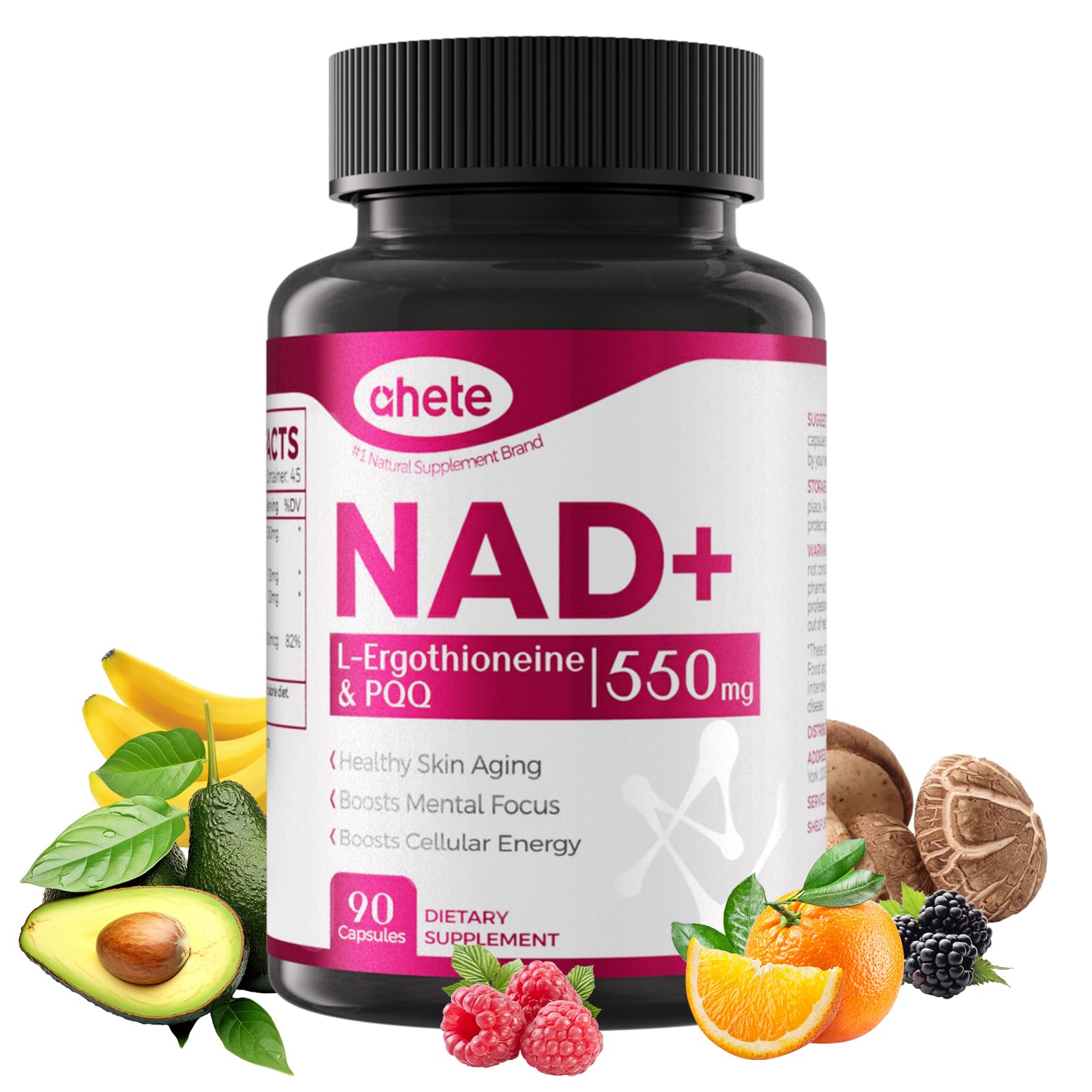 Ahete NAD, bouteille de complément, soutien énergie et vitalité au quotidien.