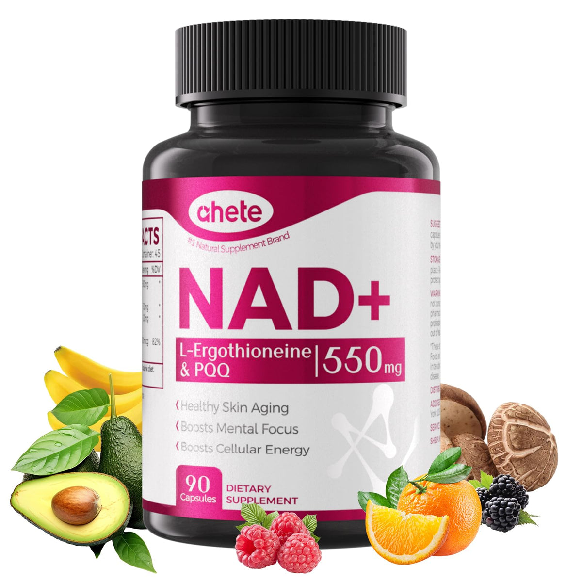 Ahete NAD, bouteille de complément, soutien énergie et vitalité au quotidien.
