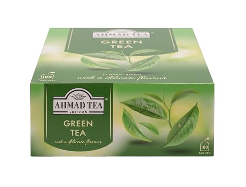 Ahmad Tea Thé Vert – infusion 2–3 minutes, arôme frais et équilibré.