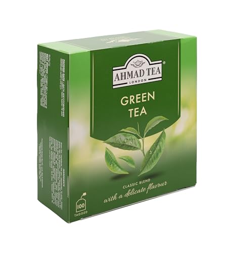 Ahmad Tea Thé Vert – tasse chaude prête en quelques minutes, moment de détente.