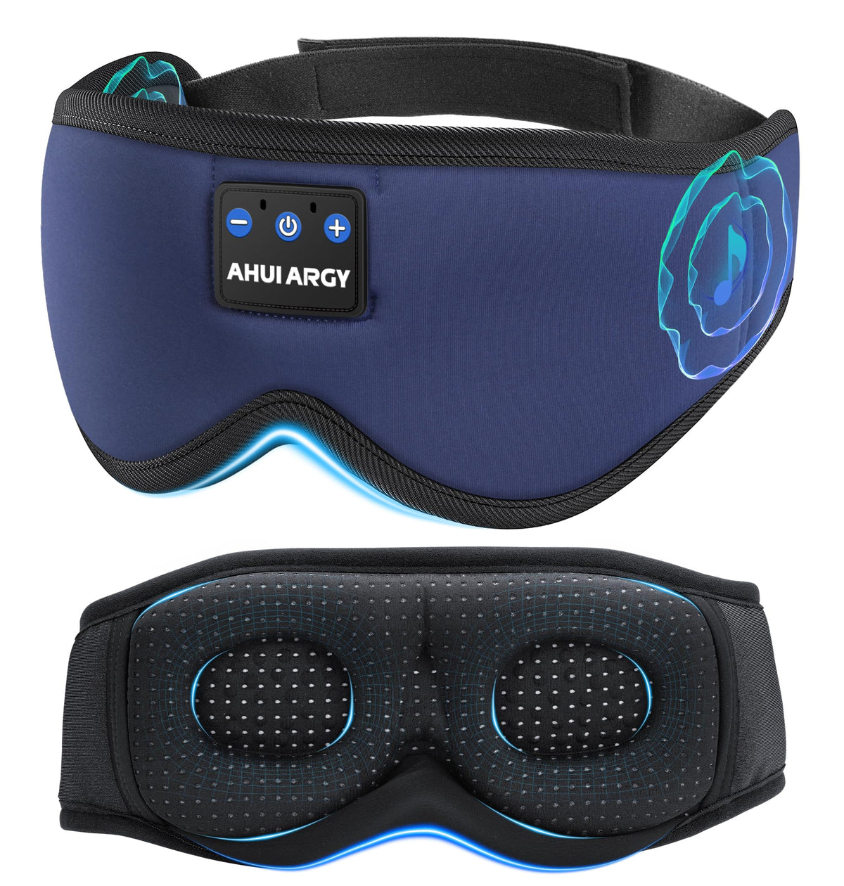 AHUIARGY masque yeux soie glace 3D : obscurité totale et confort.