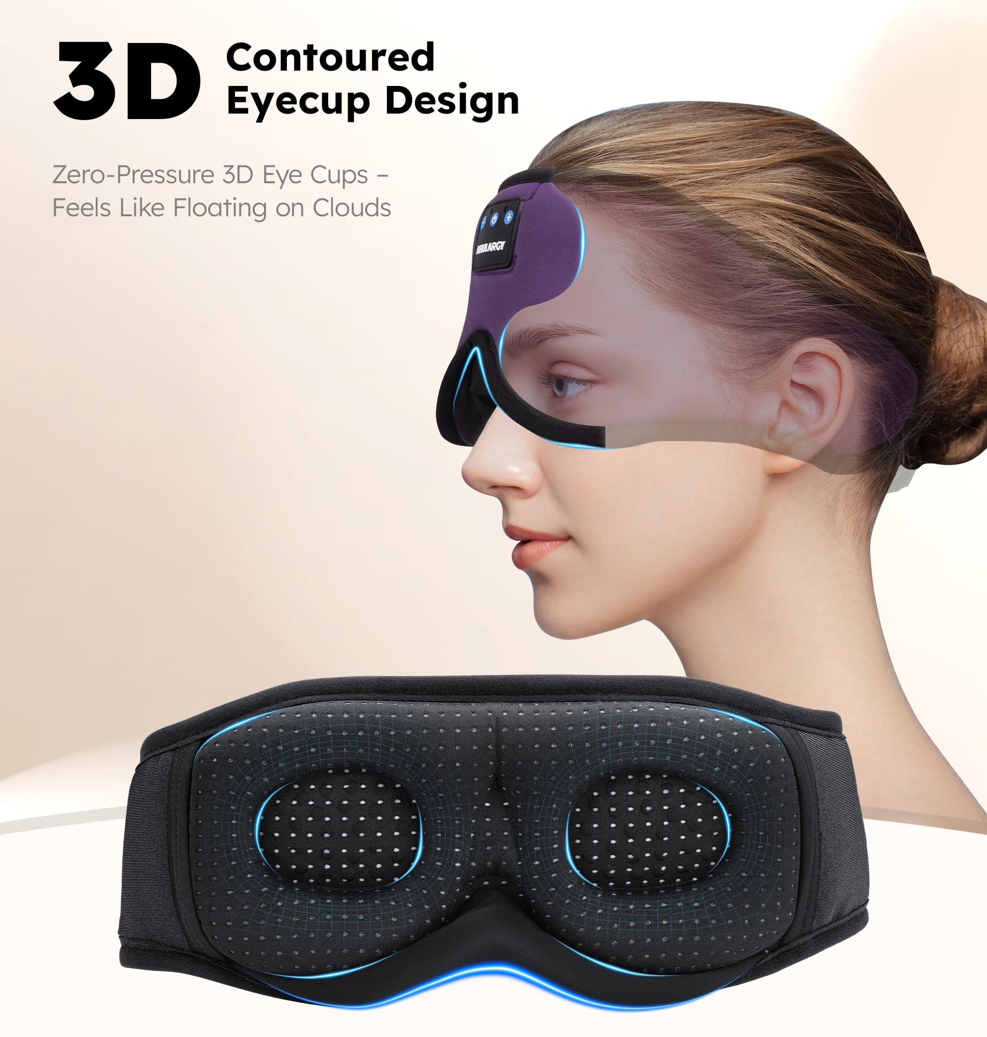 AHUIARGY masque-sommeil-3d-contour-nez-aile: réduction de la lumière autour du nez.