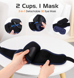 AHUIARGY Masque Sommeil, coques bambou-coton, douceur hypoallergénique pour peau sensible.