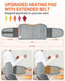 AiTechny coussin chauffant extensible 26 pouces, idéal pour envelopper abdomen et jambes.
