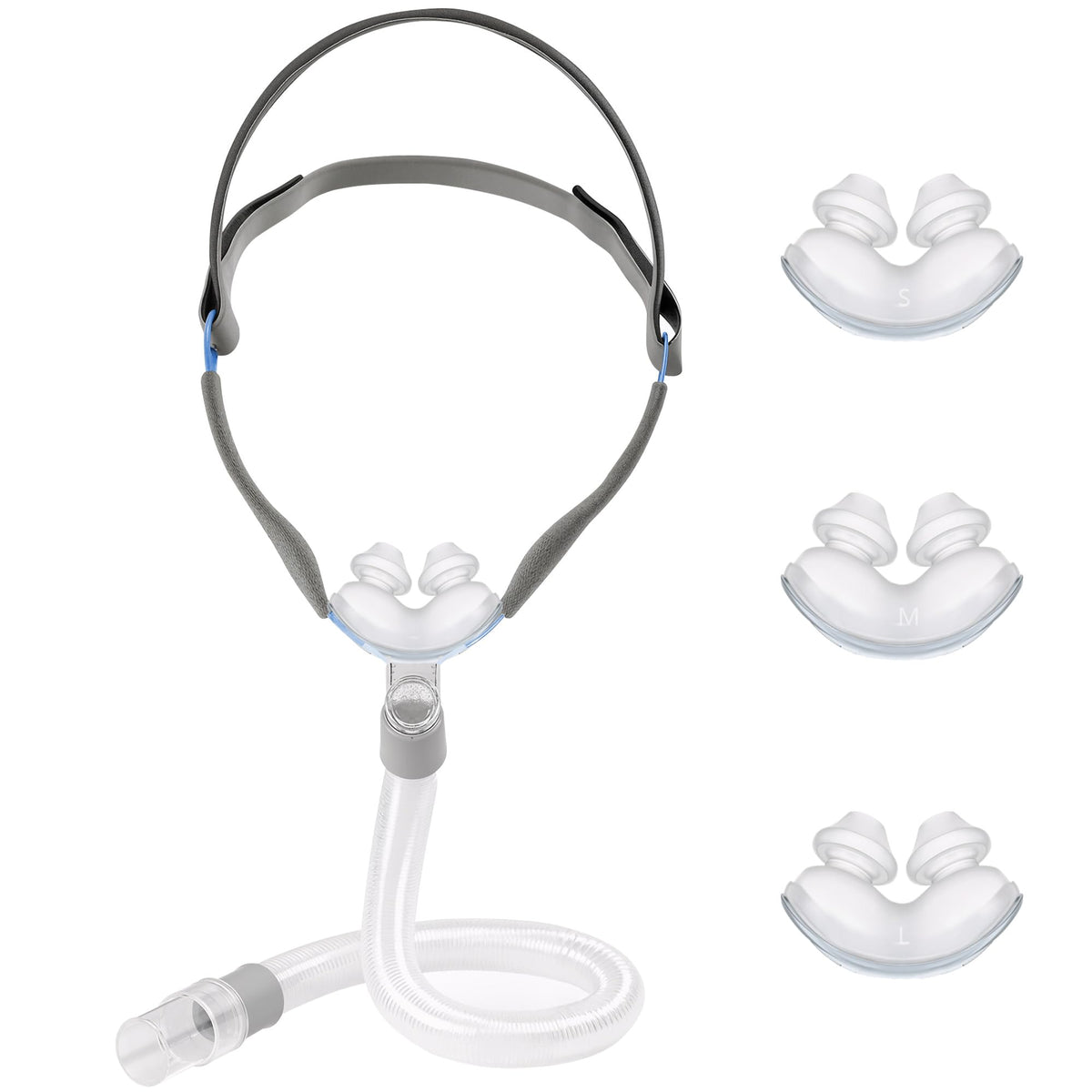 Masque CPAP AIBUTI nasal oreiller, réglage confortable pour le sommeil.