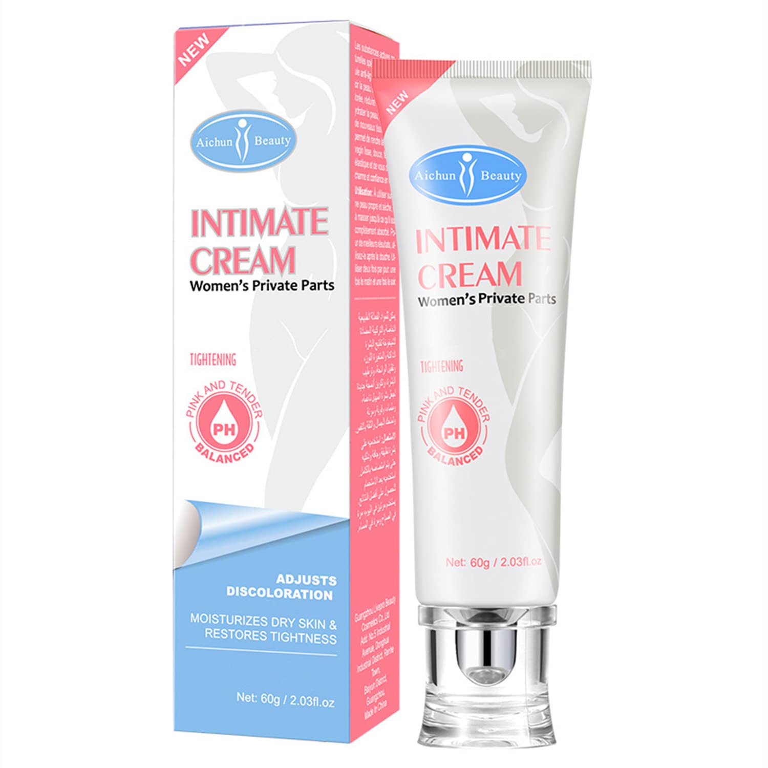 Crème intime AICHUN BEAUTY favorise le resserrement intime et le confort.