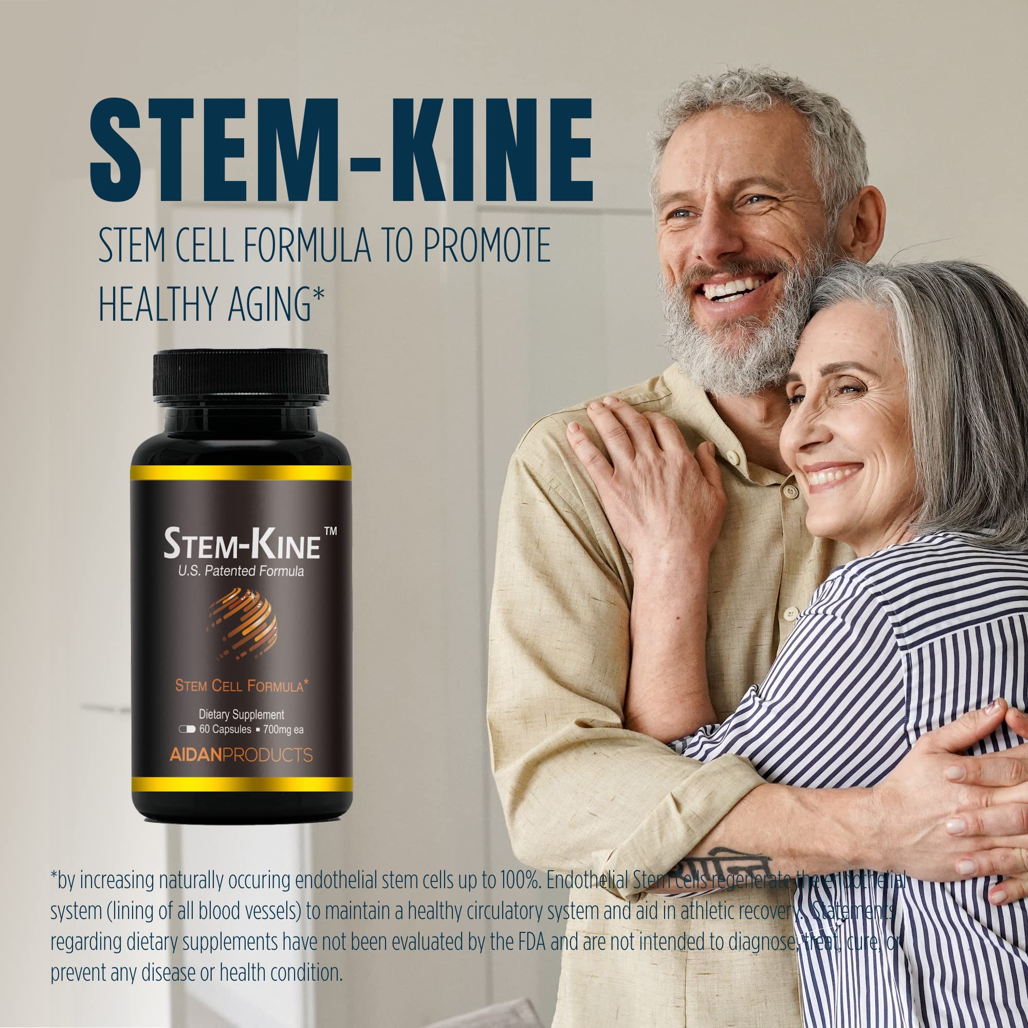 Aidan Products Stem-Kine - ingrédients clés comme astragale et thé vert évoqués.