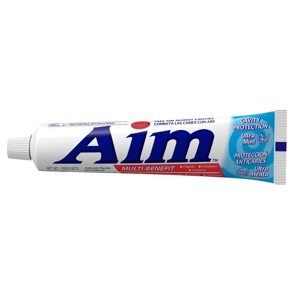 AIM Gel Ultra Mint en brossage quotidien pour une bouche plus fraîche