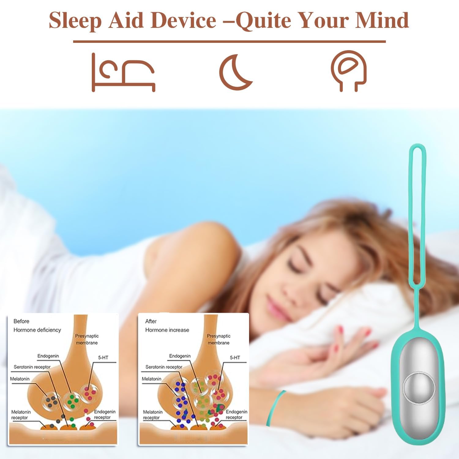 Aimery Dispositif anxiété, utilisation en 20 minutes, peut favoriser un calme propice au repos.
