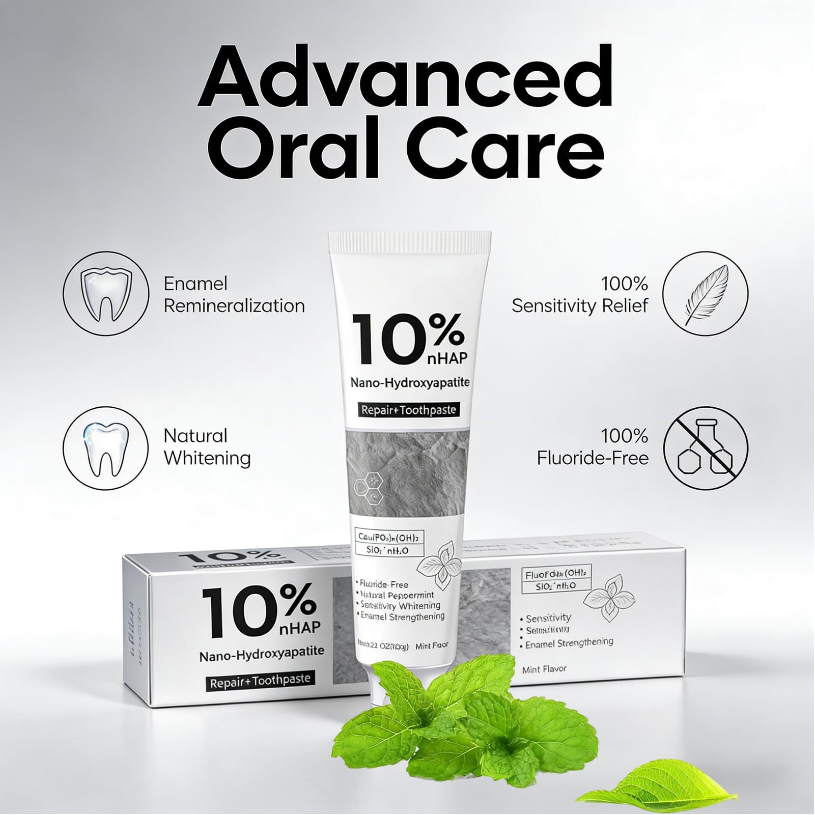 Tube menthe fraîche AINEW pour une haleine agréable après brossage.