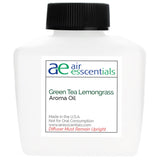 Air Esscentials huile aromatique thé vert et citronnelle, bouteille élégante pour diffusion durable.