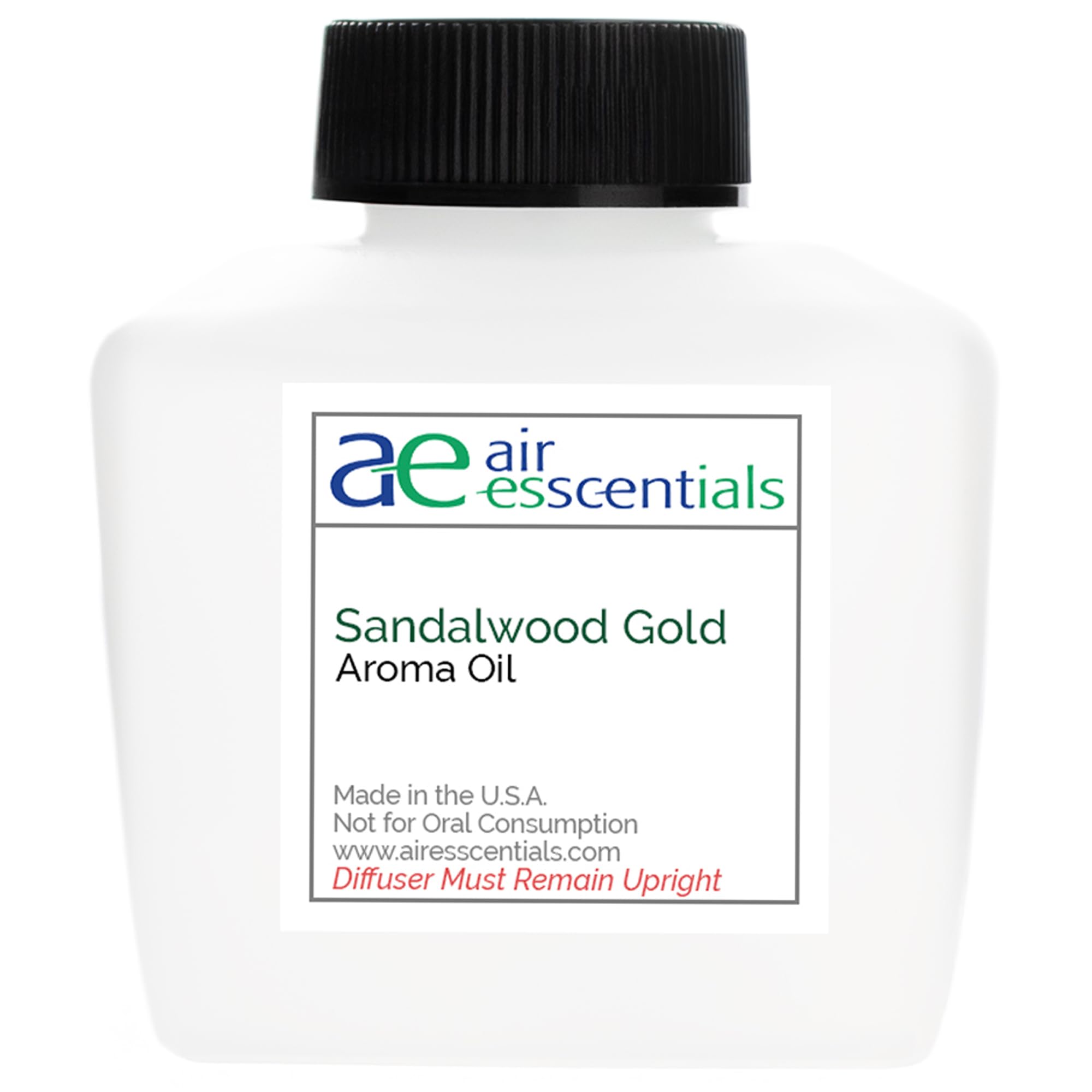Air Esscentials Santal Gold, bouteille 100 ml prête à diffuser durablement.