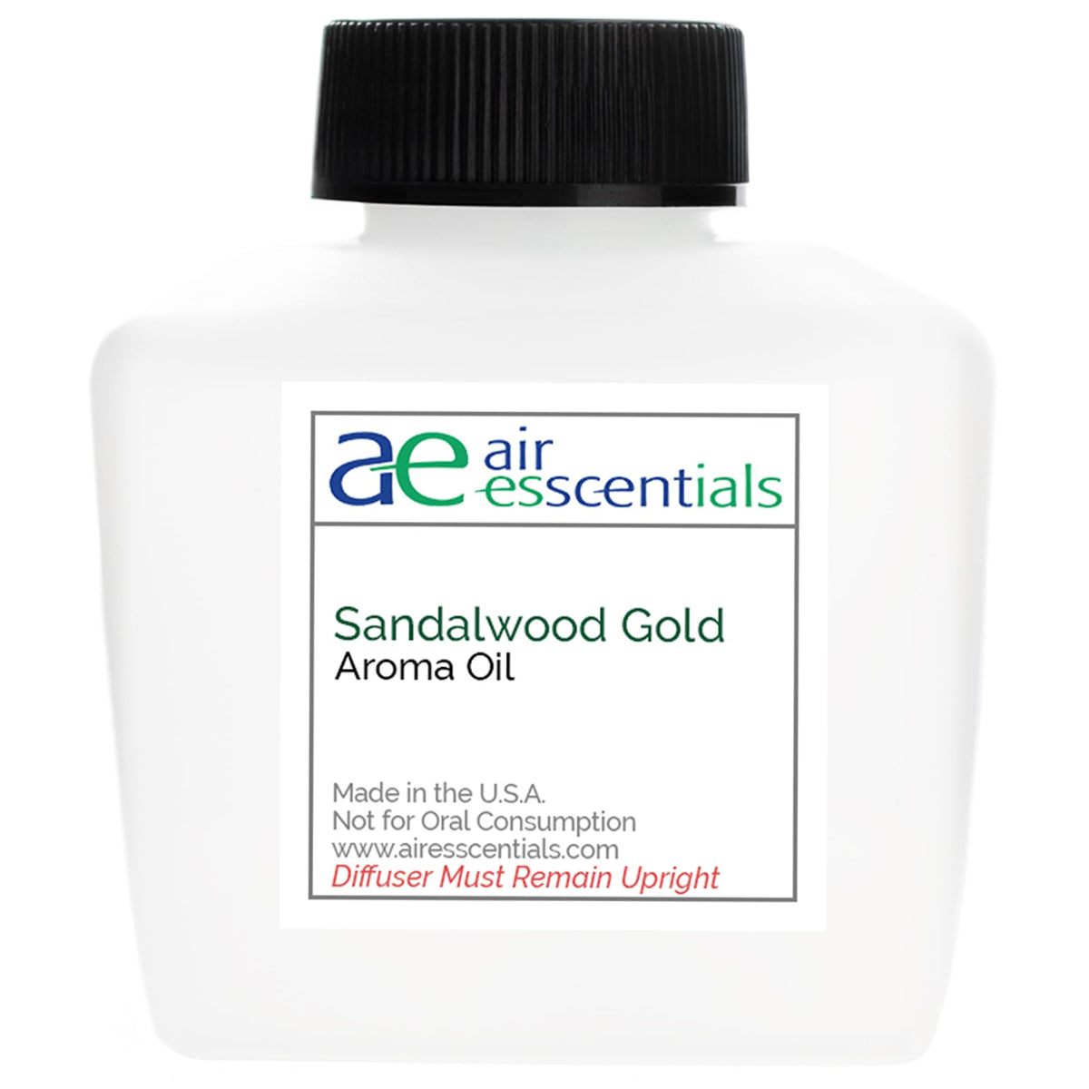 Air Esscentials Santal Gold, bouteille 100 ml prête à diffuser durablement.