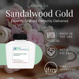 Air Esscentials Santal Gold, etiquette visible reflétant la qualité aromatique.