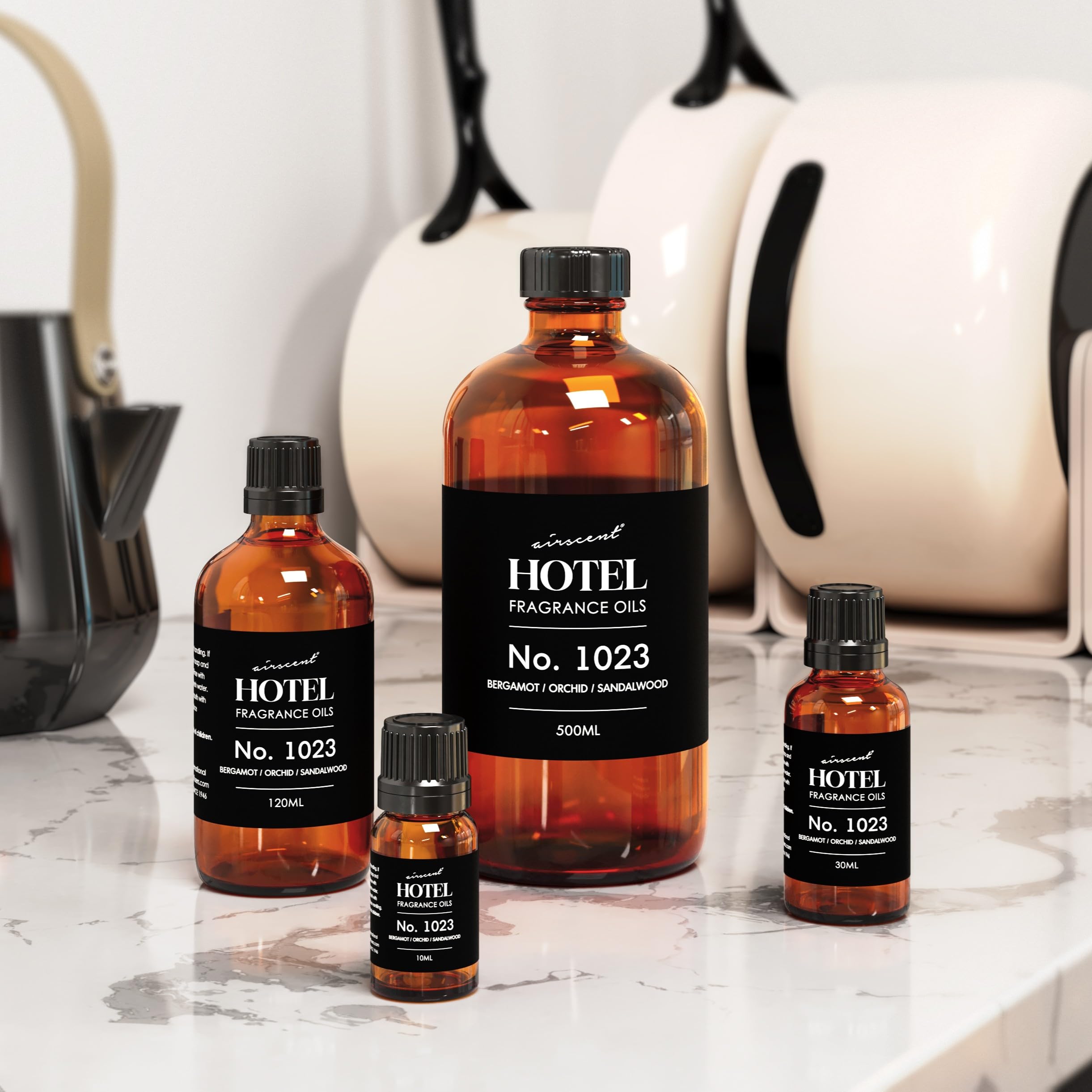 Air-Scent Baccarat Bouteille Verre 500ml: récipient élégant facilitant le réapprovisionnement.