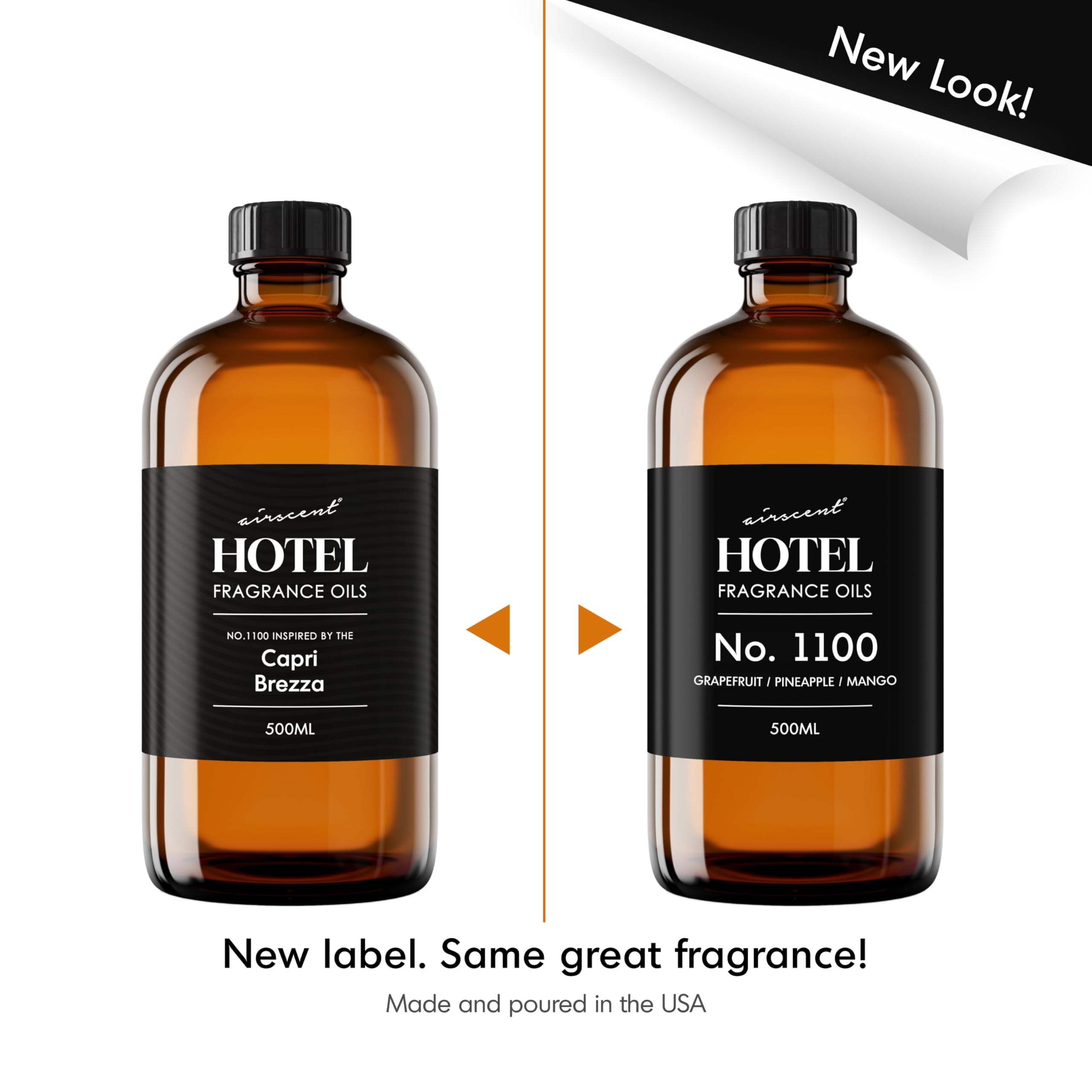 Air-Scent Capri Brezza : etiquette du flacon et concentration élevée.
