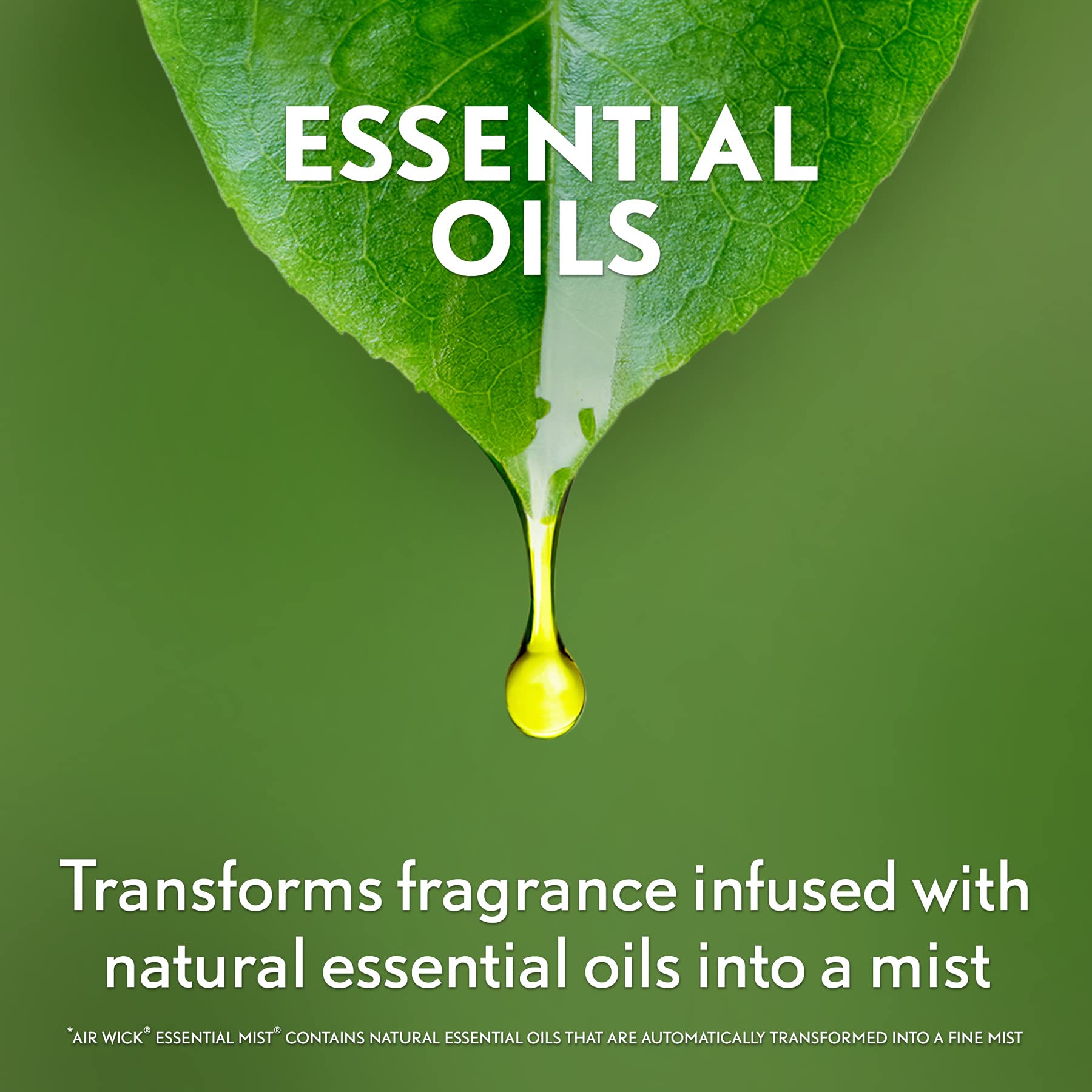 Air Wick Essential Mist recharge Bonfire & Crisp Fall, étiquette attrayante