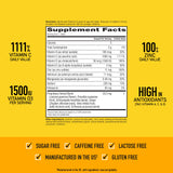 Airborne antioxydants A C E et sélénium, formulation orange en comprimé effervescent.
