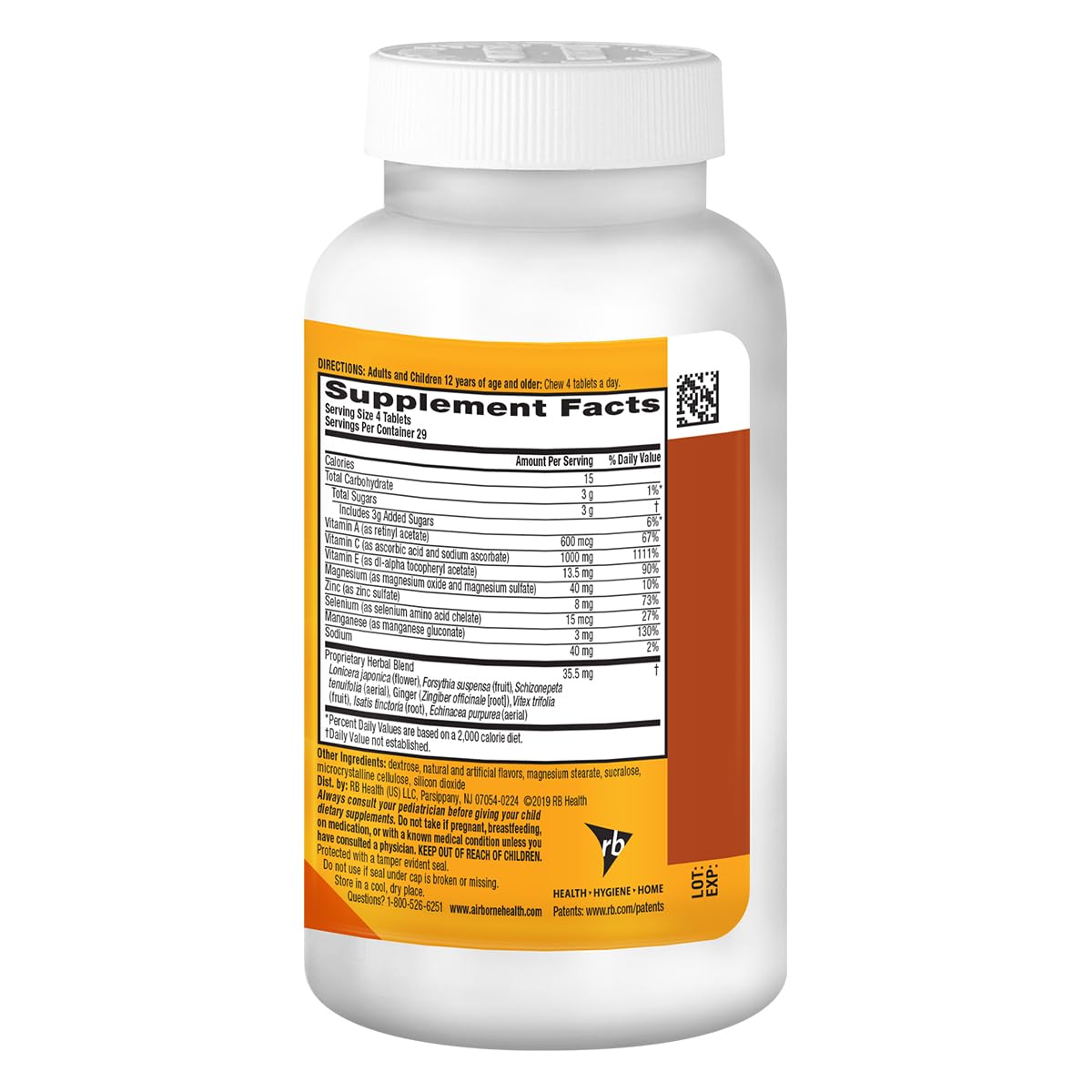 Airborne bouteille 2-pack immunité pratique à emporter