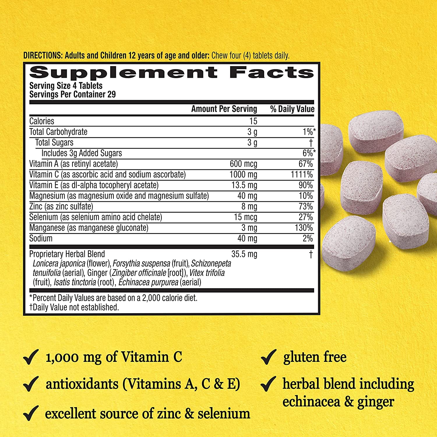 Airborne gommes zinc, apport essentiel pour les fonctions immunitaires.