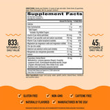 Airborne ingrédients vitamine A C E et sélénium, antioxydants potentiels.