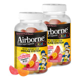 Airborne Kids Gommes Vitamine C 500 mg sur emballage, soutien immunitaire potentiel.