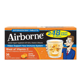 Airborne Vitamine C 1000 mg – tablettes effervescents Orange Zeste, soutien immunitaire pratique.