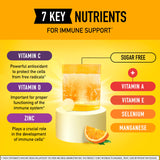 Airborne vitamine D3 1500 UI, zinc, tablette orange zeste pour usage quotidien.