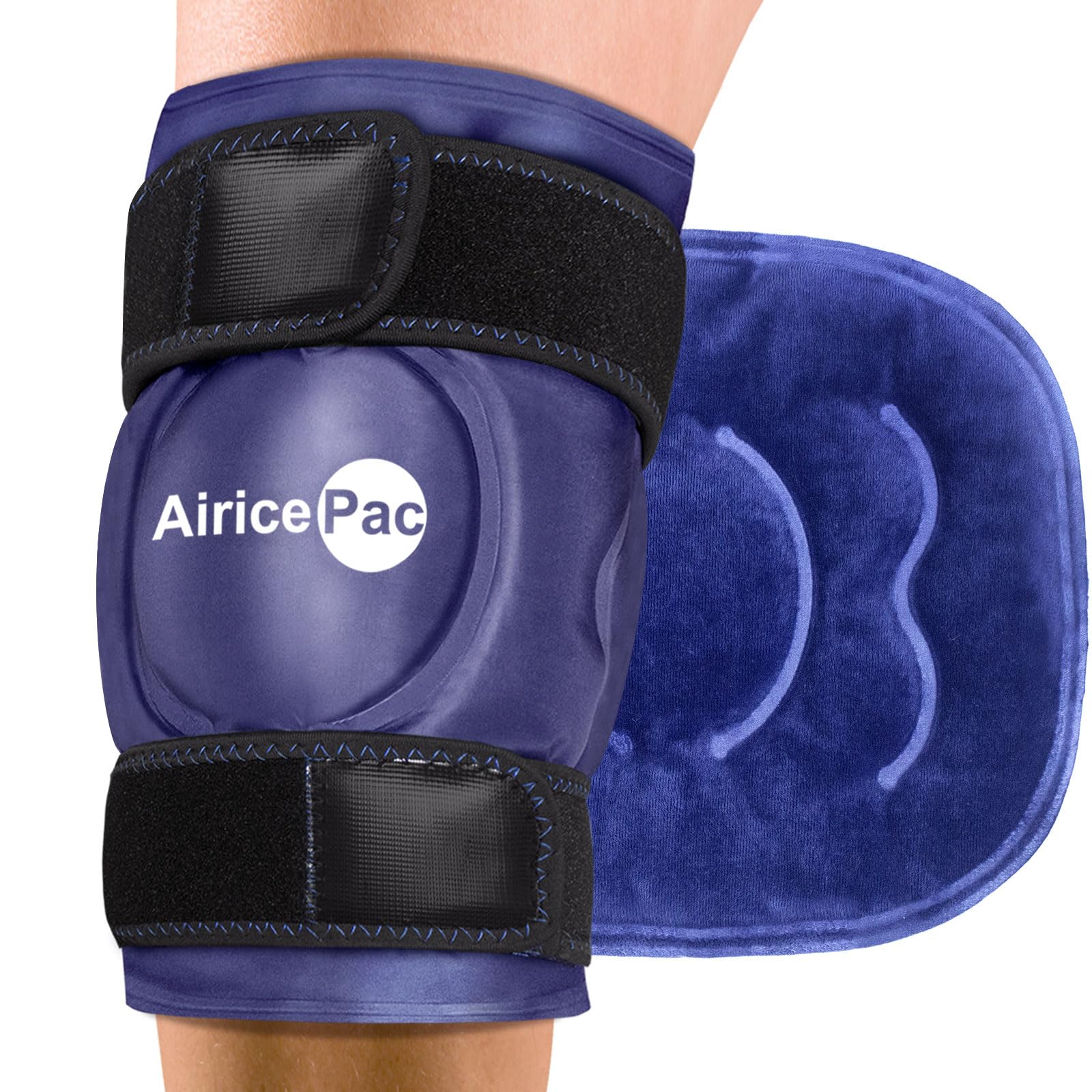 AiricePac compresse gel genou pour soulager les douleurs après blessure.