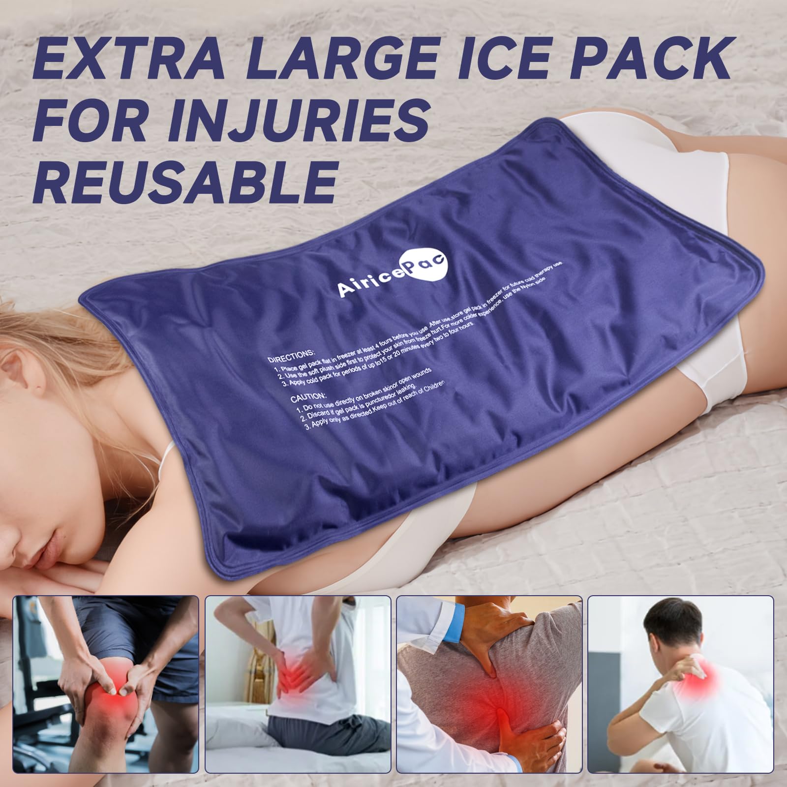 AiricePac gel-pack extra-large dos: polyvalence et confort en position assise