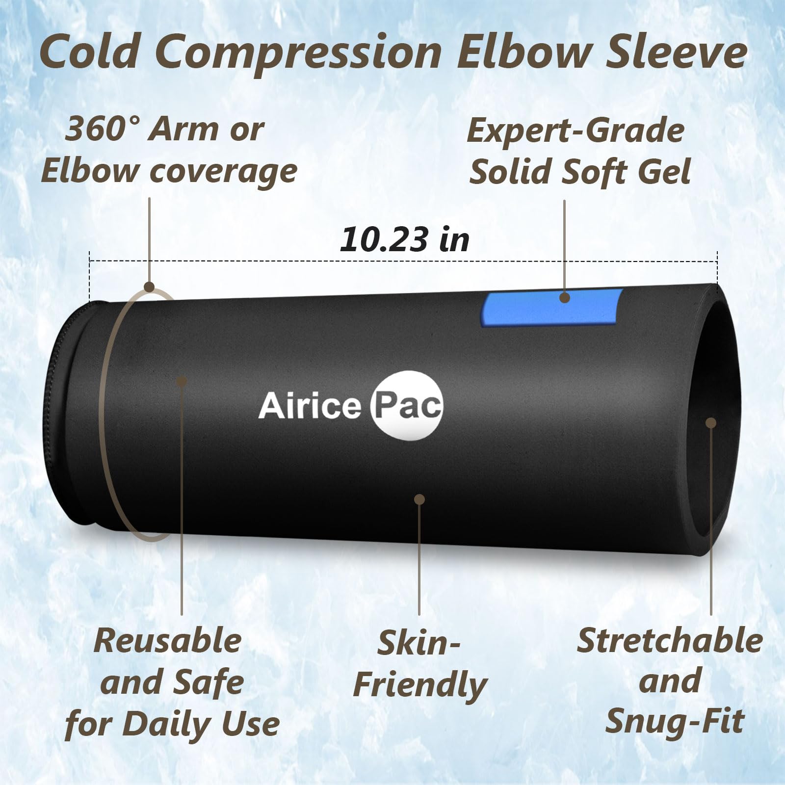 AiricePac gel professionnel conserve sa souplesse apres congelation pour une therapie froide durable.