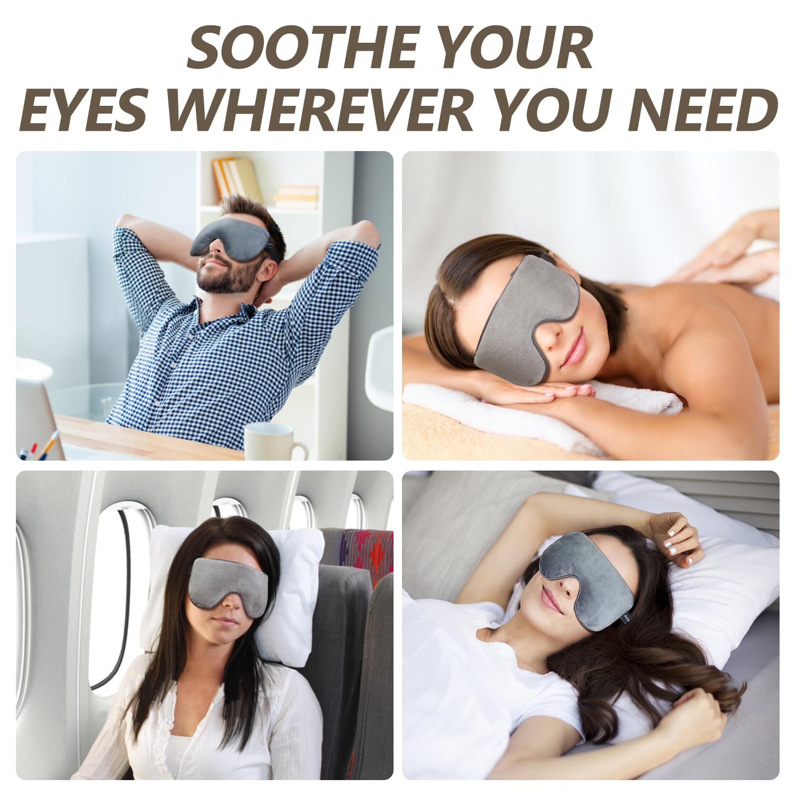 AiricePac masque yeux pour blépharite et orgelets, soutien potentiel du confort.