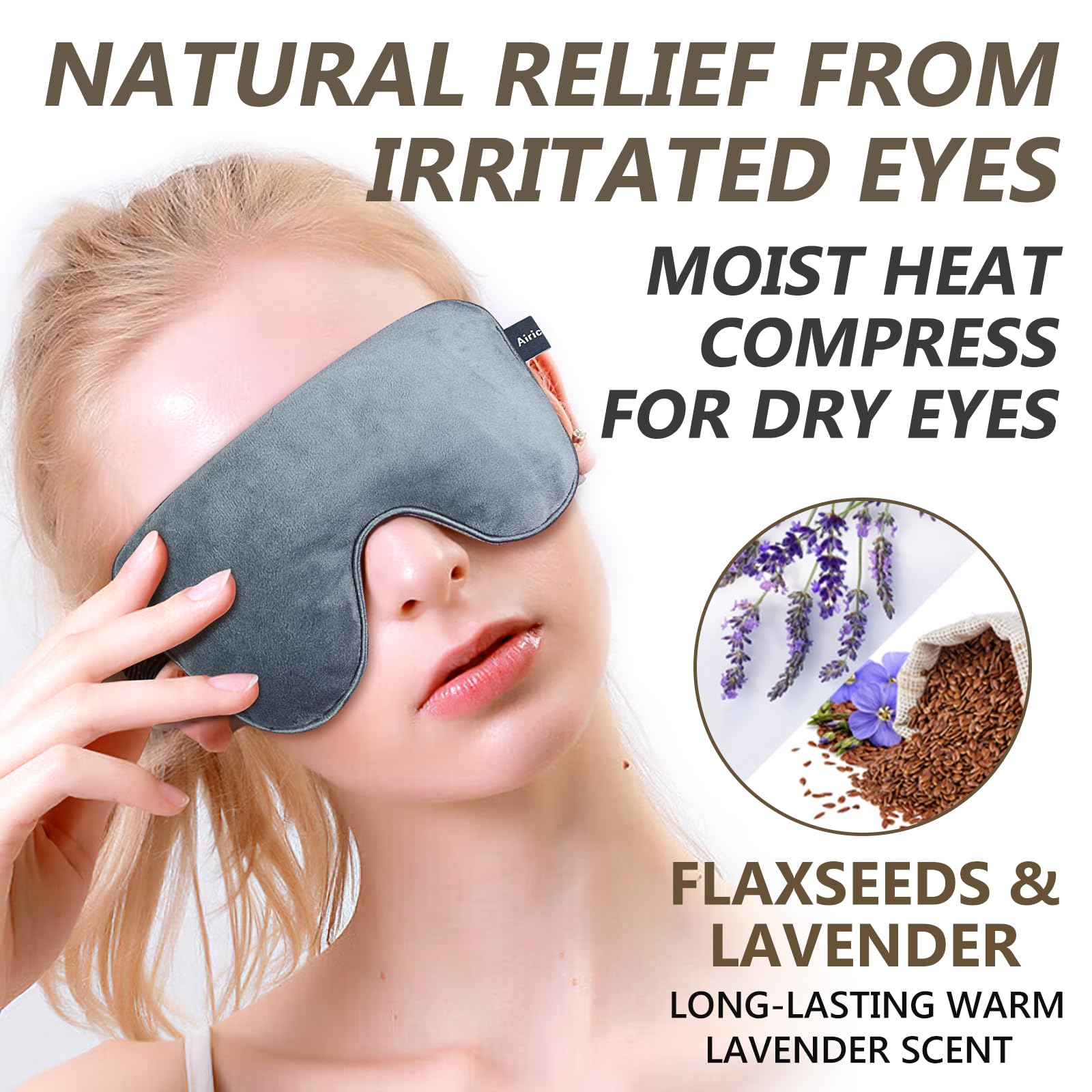 AiricePac masque yeux durable et réutilisable pour une routine nocturne.