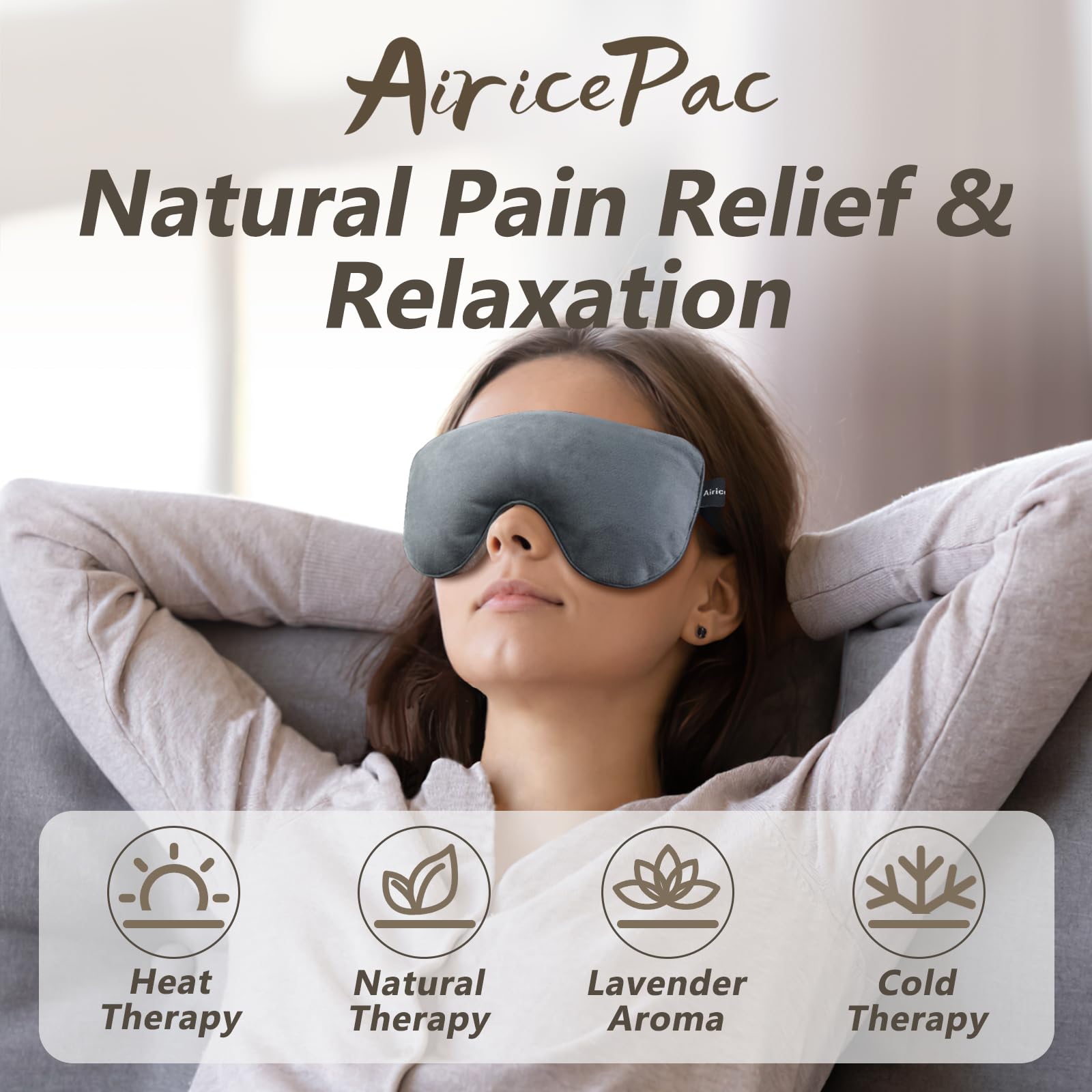 AiricePac masque yeux sommeil, bloque la lumière et favorise le repos.