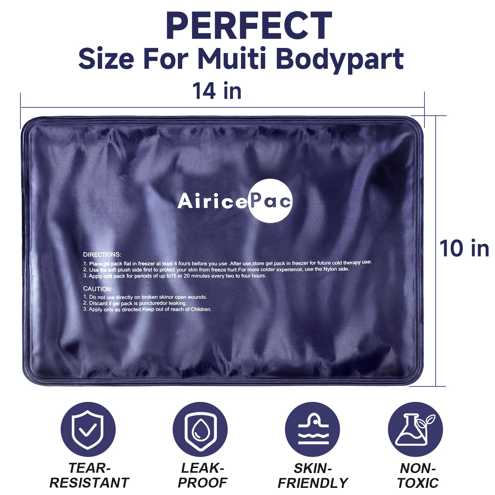 AiricePac pack gel refroidissant hanche et dos, confort quotidien