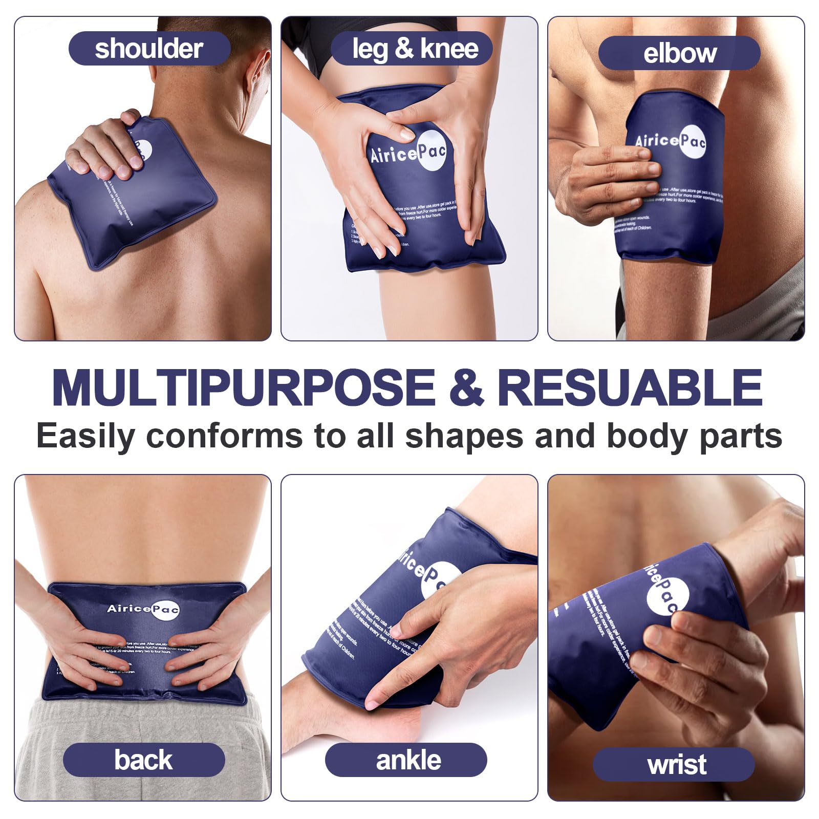 AiricePac pack gel refroidissant poignet et coude, récupération facilitée