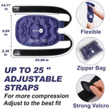 AiricePac sangles elastiques genou assurent un maintien mains libres.