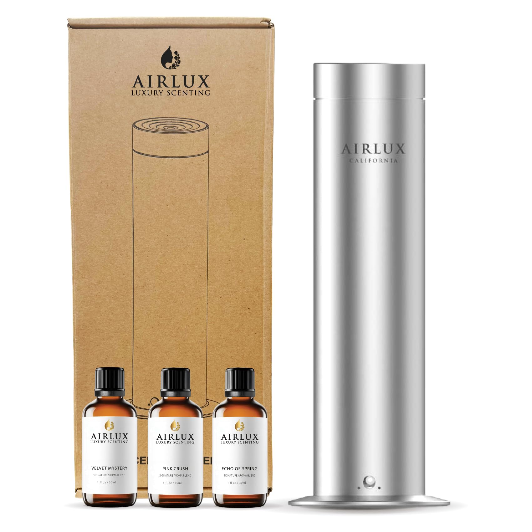 Airlux Lunar diffuseur sans eau en fonctionnement, diffusion homogène pour grandes pièces.