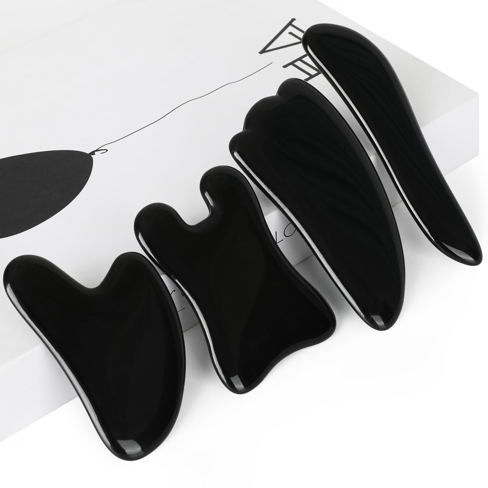 airogym Guasha ensemble quatre planches, massage corporel et facial