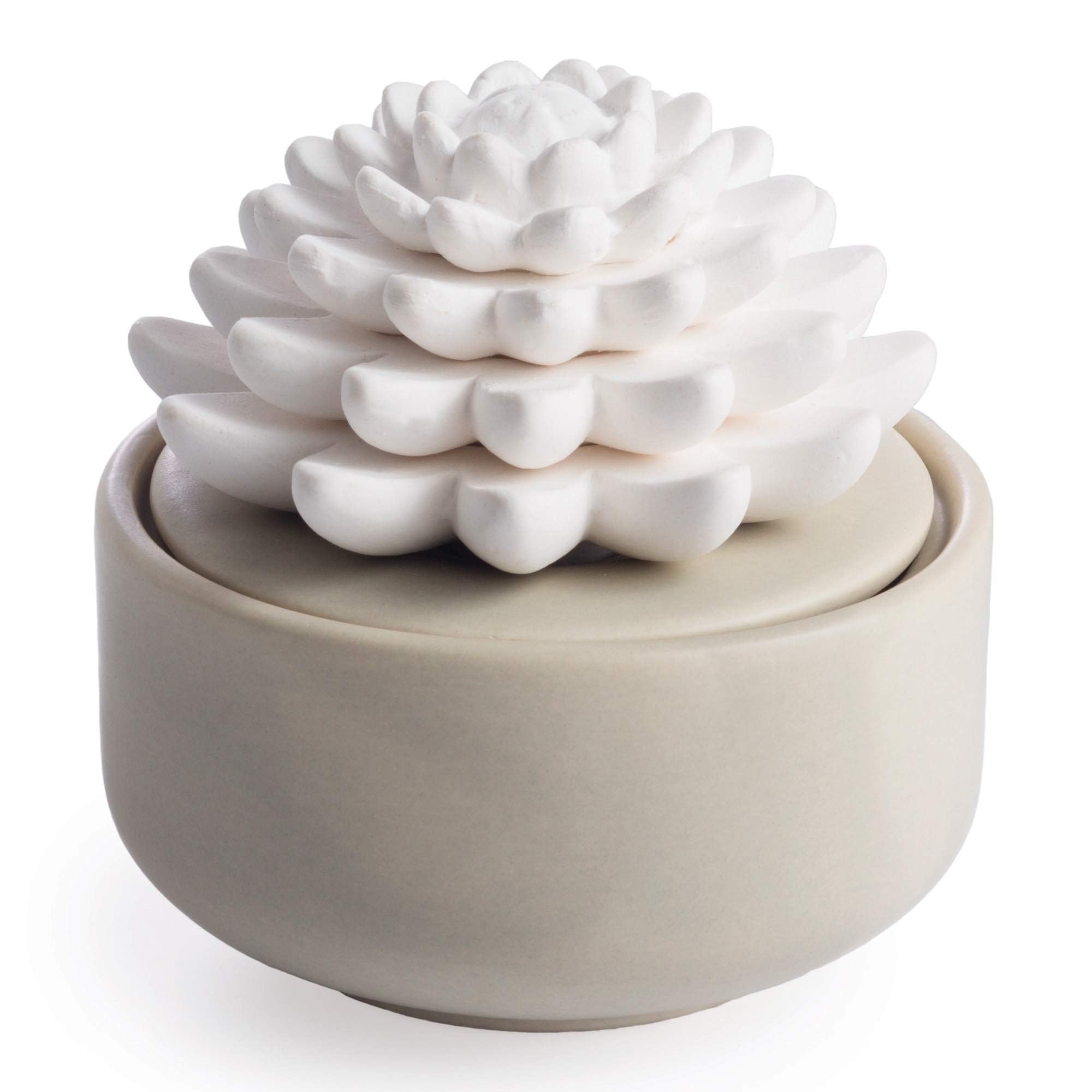 Airomé diffuseur porcelaine passive, idéal pour petits espaces sans électricité.