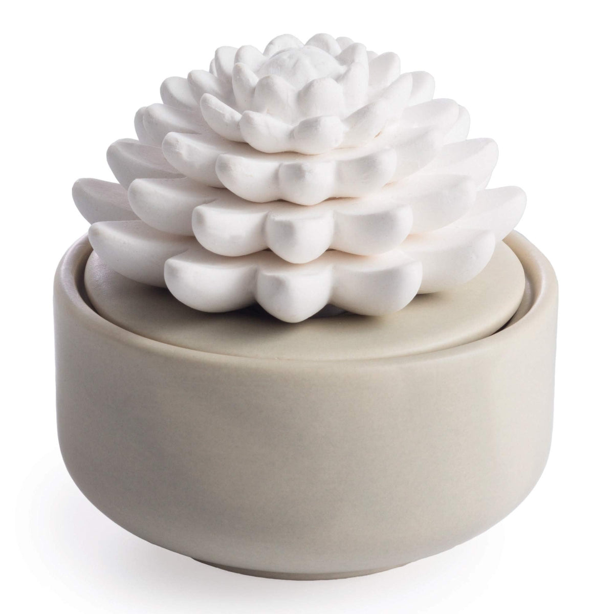 Airomé diffuseur porcelaine passive, idéal pour petits espaces sans électricité.