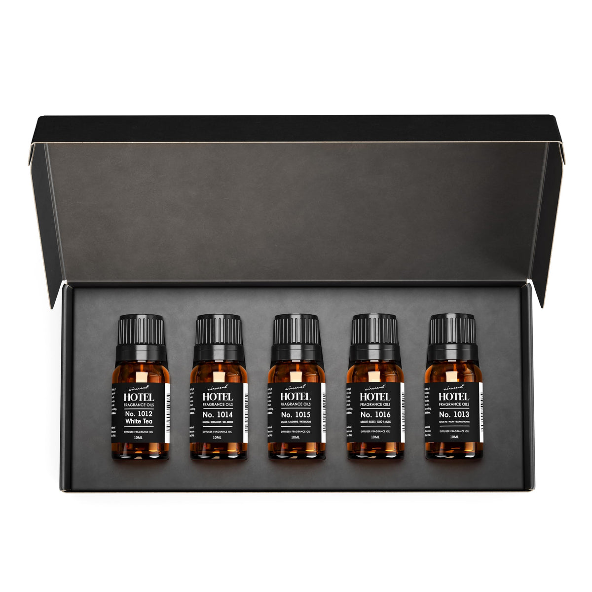 Air-Scent coffret huiles pour diffuseur hôtel 5 étoiles, ambiance luxueuse.