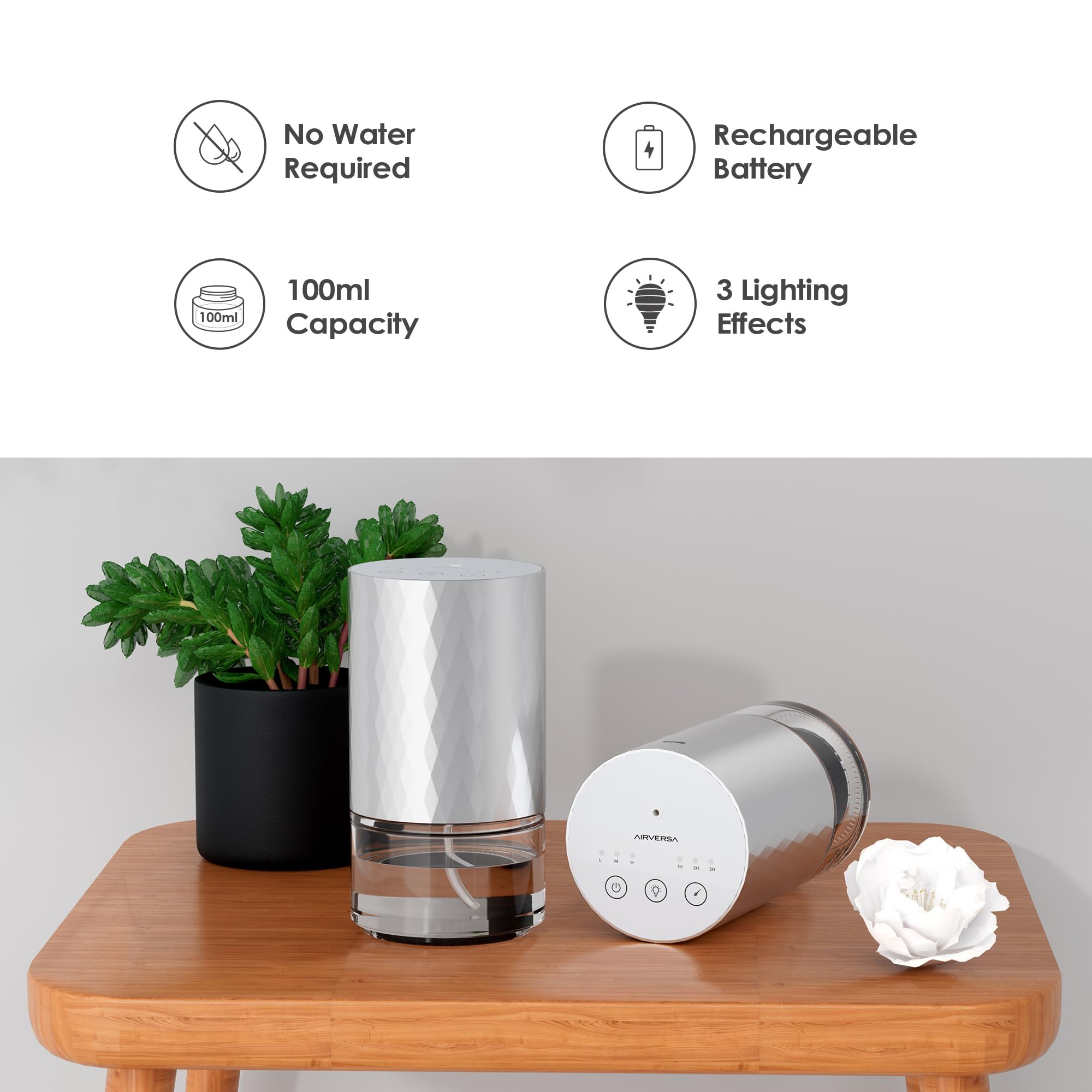 Airversa AN5 bouteille en verre de 100 ml pour parfum durable.
